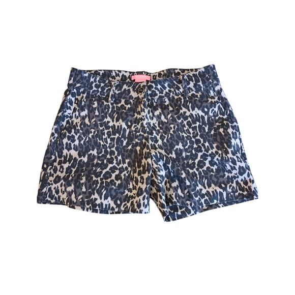Isaac Mizrahi New York Women's Stretch Leopard Print Shorts Chino Size 4 - Picture 1 of 9